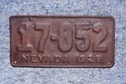 1928 Nevada License Plate