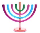 New Amazing Anodized Hanukkah Festival Colorful Jewish Menorah Chanukah  Israel