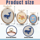 3 Pcs Ocean Nursery Wall Art Vintage Whale Framed Wall Decor Set Sea Turtle Fish