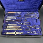Vintage Drafting Tool Set 1940s Black Case Pr  zision Lotter Germany Architect
