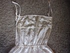 Vintage Zaful Ivory Backless Satin Teddy Panty Romper M