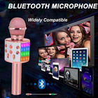 Bluetooth Karaoke Microphone Wireless  Karaoke Mic With Led Lights For Adults Ki