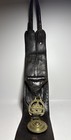 Vintage Horse Leather Strap W  5 Brass Ornament Medallions