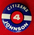 1964 Lbj Lyndon B Johnson Celluloid  Political Campaign Pinback Button Original 