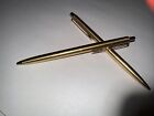Vintage Papermate Rare Pen   Twist Up Pencil Set Gold Brushed Glossy Works