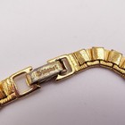Vintage Monet Bracelet Gold Tone Box Link Mid Century Modern Style Signed
