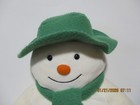 Vintage Eden Raymond Briggs The Snowman 16       Stuffed Plush Green Hat   Scarf