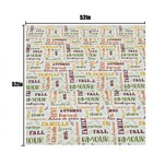 52 x52  Flannel Backed Tablecloth Heavy Duty Waterproof Table Cover Wipe Clean
