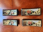 Set Of 4 Authentic Japanese Porcelain Chopstick Rest Holders Floral Pattern