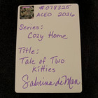 Aceo Original Art Card Tale Of Two Kitties Folk Art Pen Ink Sabrina De Man Usa