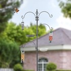 93inch Iron With Six Hooks With Bird Feeder Black Courtyard Bird Feeder Summer