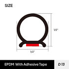 Rubber 40 Feet Long Weather Stripping Seal Strip D-shape For Doors windows