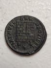Constantine I Rare Original Ancient Roman Coin Camp Gate Star Smna Silvering