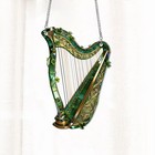 Shamrock Window Hanging  Irish Harp Window Decor  St  Patrick s Day Decoration 