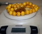 Tasbih Natural Baltic  Amber Islamic Prayer Rosary  59g  33 Round Beads  Pressed