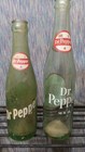 1950s Vintage Dr Pepper Bottles Two Sizes