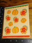 Vintage Stickers carlton Cards Turkey   Pumpkins 1 Sheet  stka 