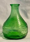Vintage Masterglass Green Star And Moon Vase Italian 1940s Art Deco Style