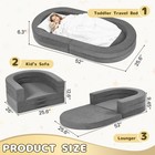 Travel Toddler Bed  3-in-1 Portable Foldable Toddler Chair soft Foam Floor Be   
