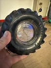 Vintage Firestone Tires Ashtray Rubber Glass Gum Dipped Collector Decor Cracked