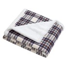 - Blanket  Super Soft Reversible Sherpa   Brushed Fleece Bedding  Throw Blank   