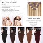 Clearance 100  Human Hair Extensions 8 Pieces Clip-in Real Remy Hair Full Head E