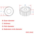 1 1 5 2 Mod 10t To 150t Spur Gears Flat C45 Steel Gears Motor Gears Rough Gears