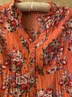 Womens Floral Boho Tunic Tops Shirt Long Sleeve Casual Loose Blouse Salmon Plus