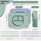 2 Pack Silicone Baby Placemats With Non-slip Strong 2pack  Begie green 