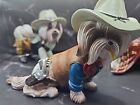 Lot Of 3 Hamilton Shih Tzu Dog Gone Dueller Cowboy Shih Tzu Handcrafted Dog