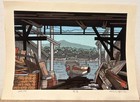 Japanese Woodblock Print By Katsuyuki Nishijima-  boat At Murotsu  268 500