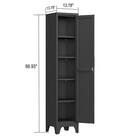 Kitchen Pantry Storage Cabinet Freestanding Cupboard 4 Shelves Lockable Office