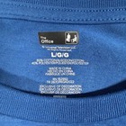 The Office Graphic Shirt Mens Large Blue Long Sleeve Dunder Mifflin Holiday Nwt