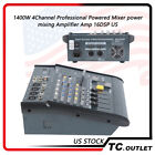 4 Channel Powered Bluetooth Audio Mixer Dj Mixing Amplifier 16dsp Stereo Rms Usb