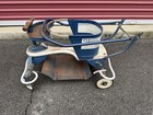     vintage 1950s Genuine Taylor-tot Baby Walker And Stroller Teal Blue   White