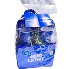 Bud Light 6 Pack Cooler Gift Set With Cups And Snyders Pretzels Blue New