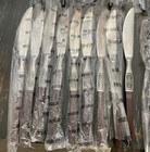 Ekco Eterna La Joya Silverware Stainless 39 Piece Set Wood Handles Vtg Flatware