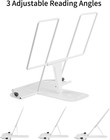 Metal Book Stand For Desk  Adjustable Reading Rest Book Holder  Portable Cookboo