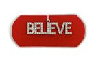 Sparklers Believe Silver Tone Genuine Austrian Crystal Christmas Ornament New