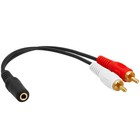 3pcs 3 5mm To 2 Rca Splitter Aux Female To Two Rca Male Audio Adapter Connector