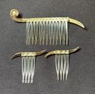 Bridal Hair Combs Simulated Pearls Goldtone  4 1 4    Long   2    Long Beautiful 