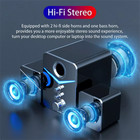 Usb Computer Speaker System With Subwoofer   Rgb Led For Pc Laptop Desktop