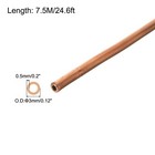 Copper Tube 1 8   Od X 24 6ft Refrigeration Flexible Pipe Seamless Hollow