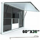 60x36 In Concession Window Aluminum Alloy Service Window For Food Truck 6-screen