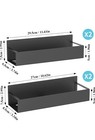 Cosy Family 4 Pack Magnetic Spice Rack For Refrigerator  Black