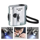 60x Magnifying Loupe Jewelry Jewelers Pocket Magnifier Loop Eye Glass Led Light
