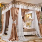 Bed Curtains Light Shading Netting Canopy Double Layers Lace Tubes Mosquito Net