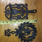 Pr Of Vintage Cast Iron Trivet Both Stamped - 1 Stamped Wilton   1 208