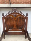 Antique Victorian Renaissance Revival Inked Rosewood Bed