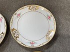 Antique Japanese Nippon Porcelain Set Of 4 Plates W  Floral   Gold Decoration